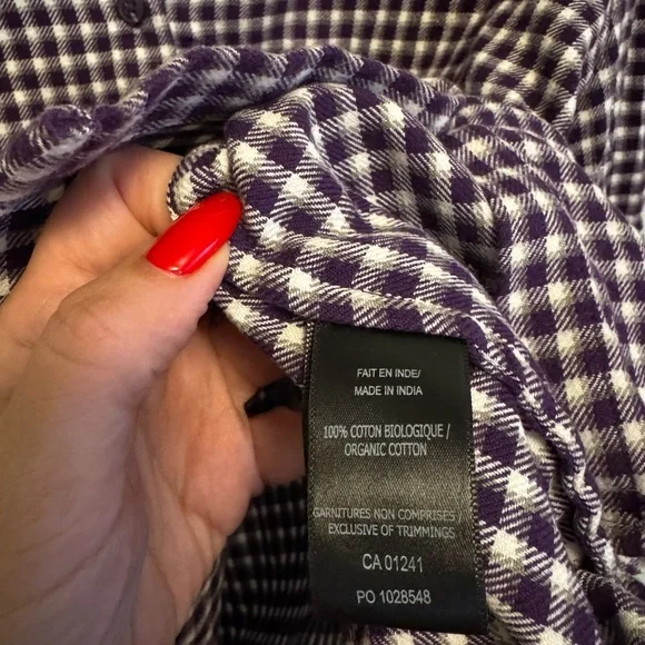 Simons Black and White Plaid Button Down Shirt - Picture 5 of 6